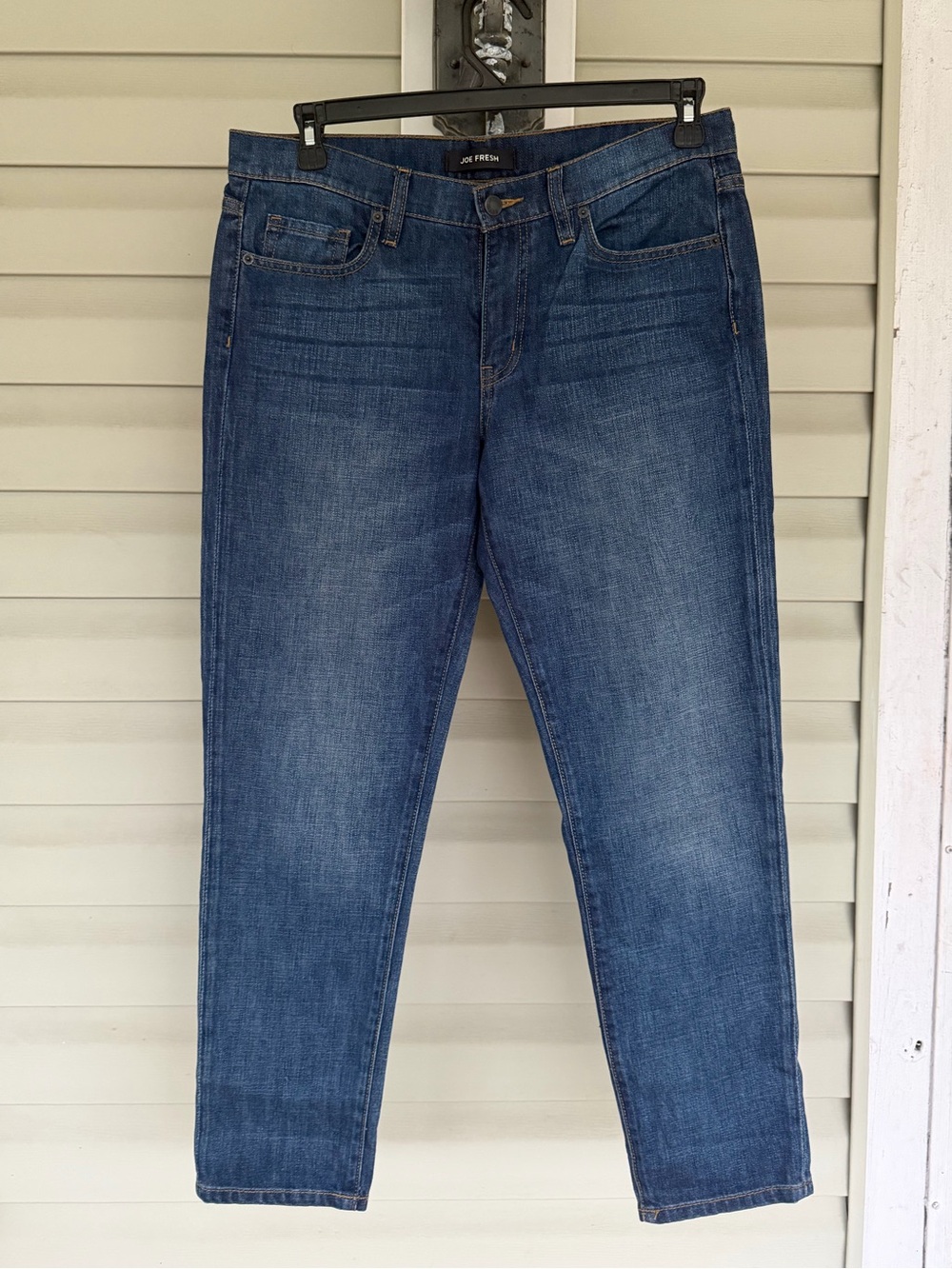 Joe Fresh Slouchy Boyfriend Jeans Womens Sz 29 (8) Medium Wash Blue 33x28 Cotton